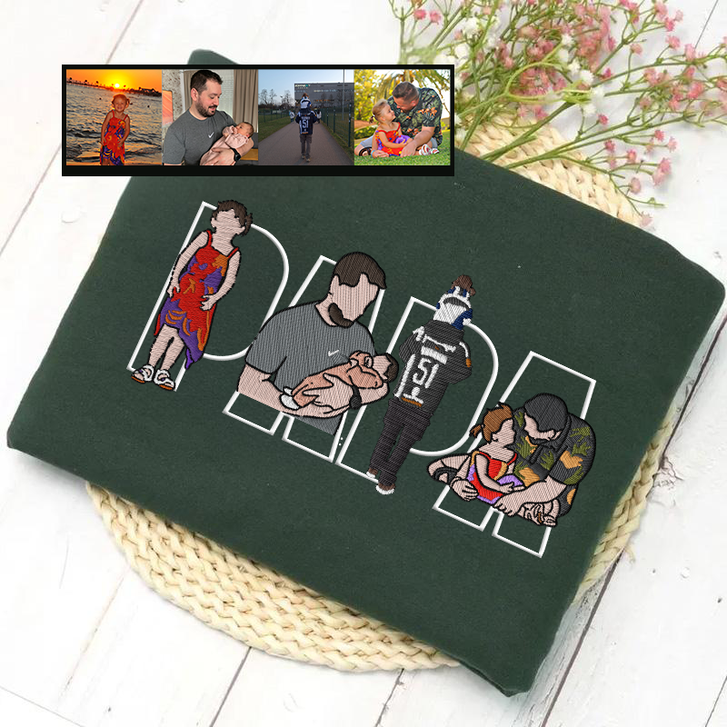 Father's Day Gift Custom Dad Embroidered Sweatshirt Unique Gift for Dad