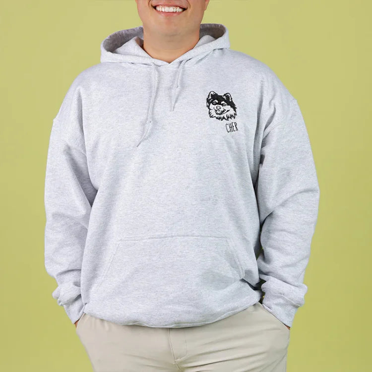 Custom Pet Portrait Sweatshirt – Unique Embroidered Hoodie & T-Shirt