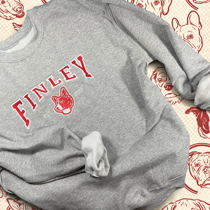 Custom Pet shirt, Embroidered Pet Hoodie,Personalized Dog Embroidery College Sweatshirt