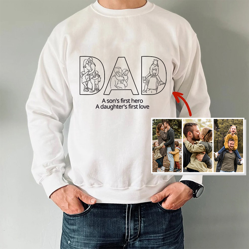 Father's Day Gift Personalized Embroidered Sweatshirt For Dad