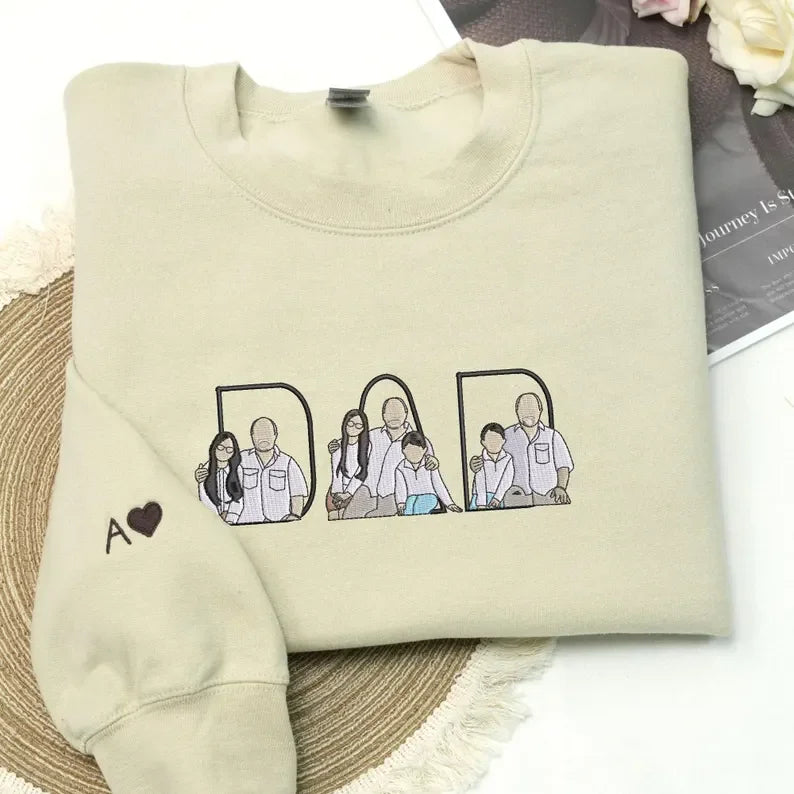 Father's Day Gift Custom Dad Embroidered Sweatshirt Unique Gift for Dad