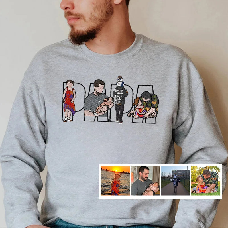 Father's Day Gift Custom Dad Embroidered Sweatshirt Unique Gift for Dad
