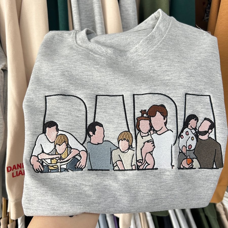 Father's Day Gift Custom Dad Embroidered Sweatshirt Unique Gift for Dad