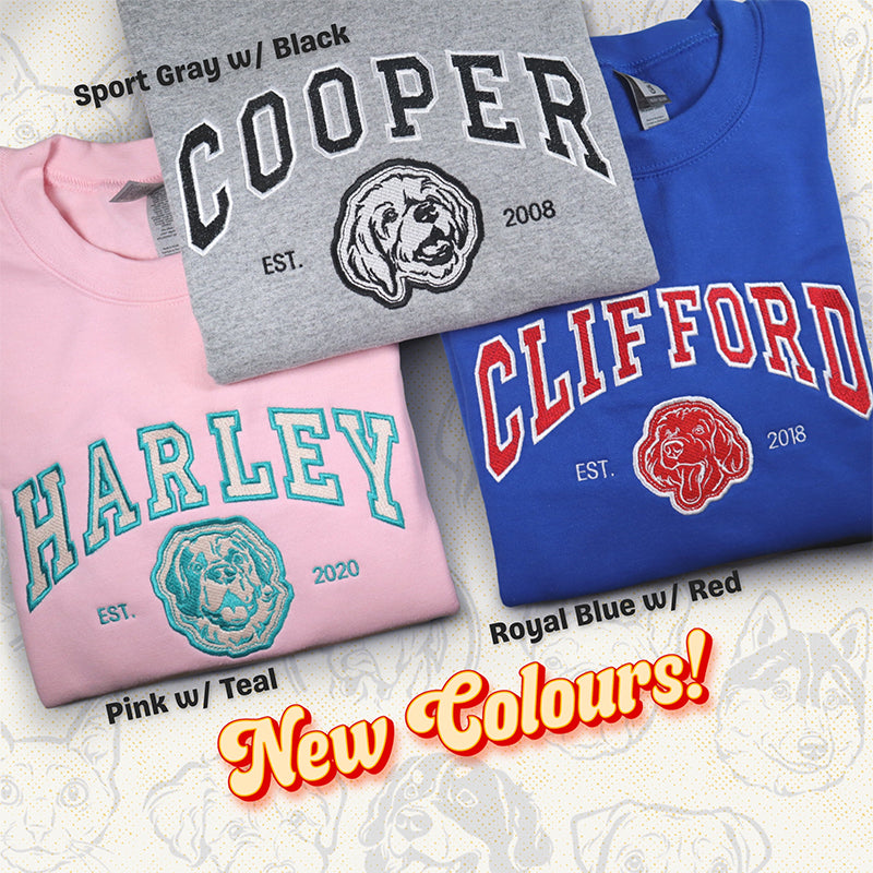 Custom Pet shirt, Embroidered Pet Hoodie,Personalized Dog Embroidery College Sweatshirt