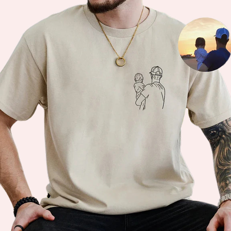 Custom Embroidered Dad Shirt, Gift for Dad from Daughter, Personalized Fathers Day