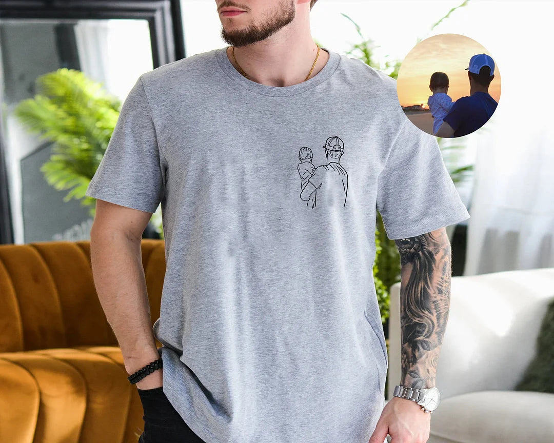 Custom Embroidered Dad Shirt, Gift for Dad from Daughter, Personalized Fathers Day