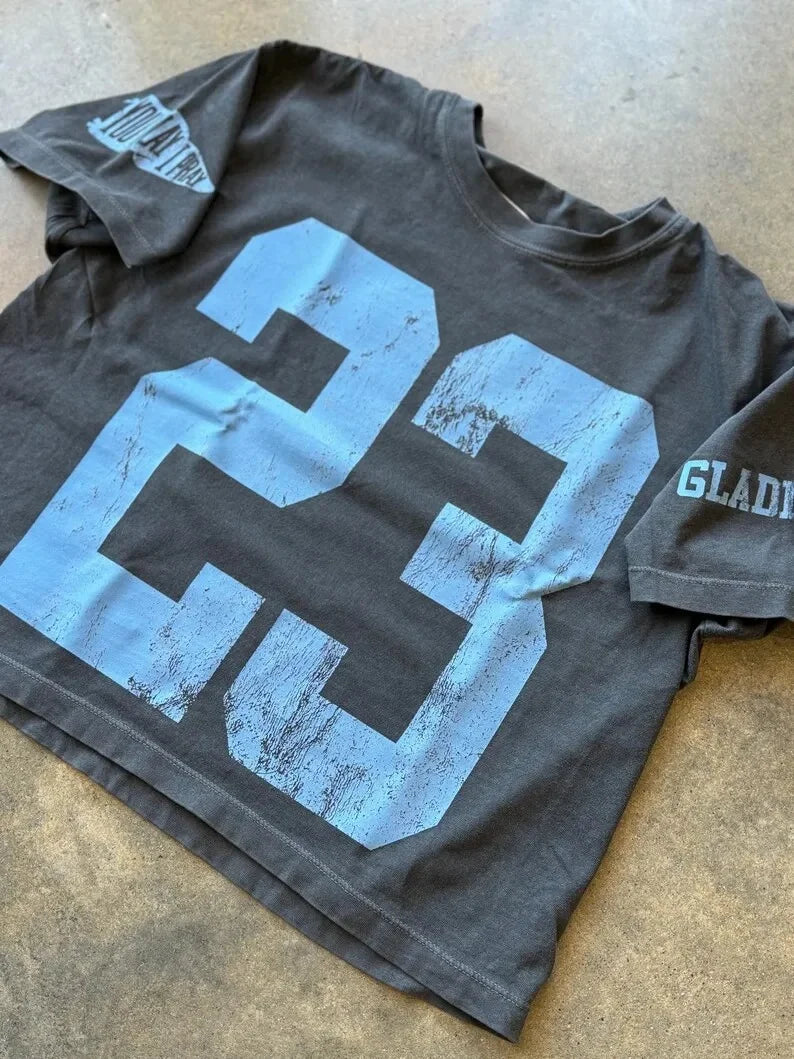 Bold Digit Varsity Sweater – Personalized Distressed Finish