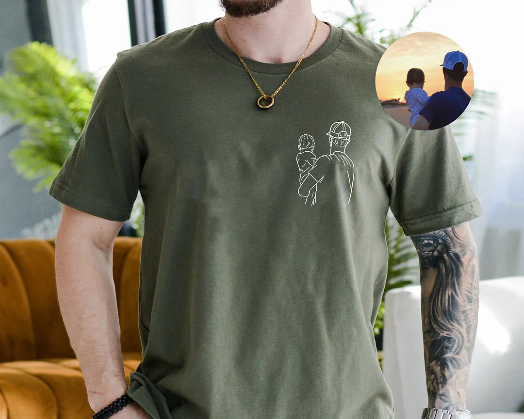 Custom Embroidered Dad Shirt, Gift for Dad from Daughter, Personalized Fathers Day