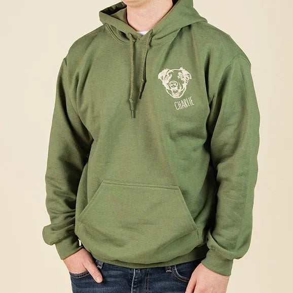 Custom Pet Portrait Sweatshirt – Unique Embroidered Hoodie & T-Shirt
