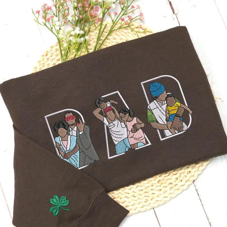 Father's Day Gift Custom Dad Embroidered Sweatshirt Unique Gift for Dad