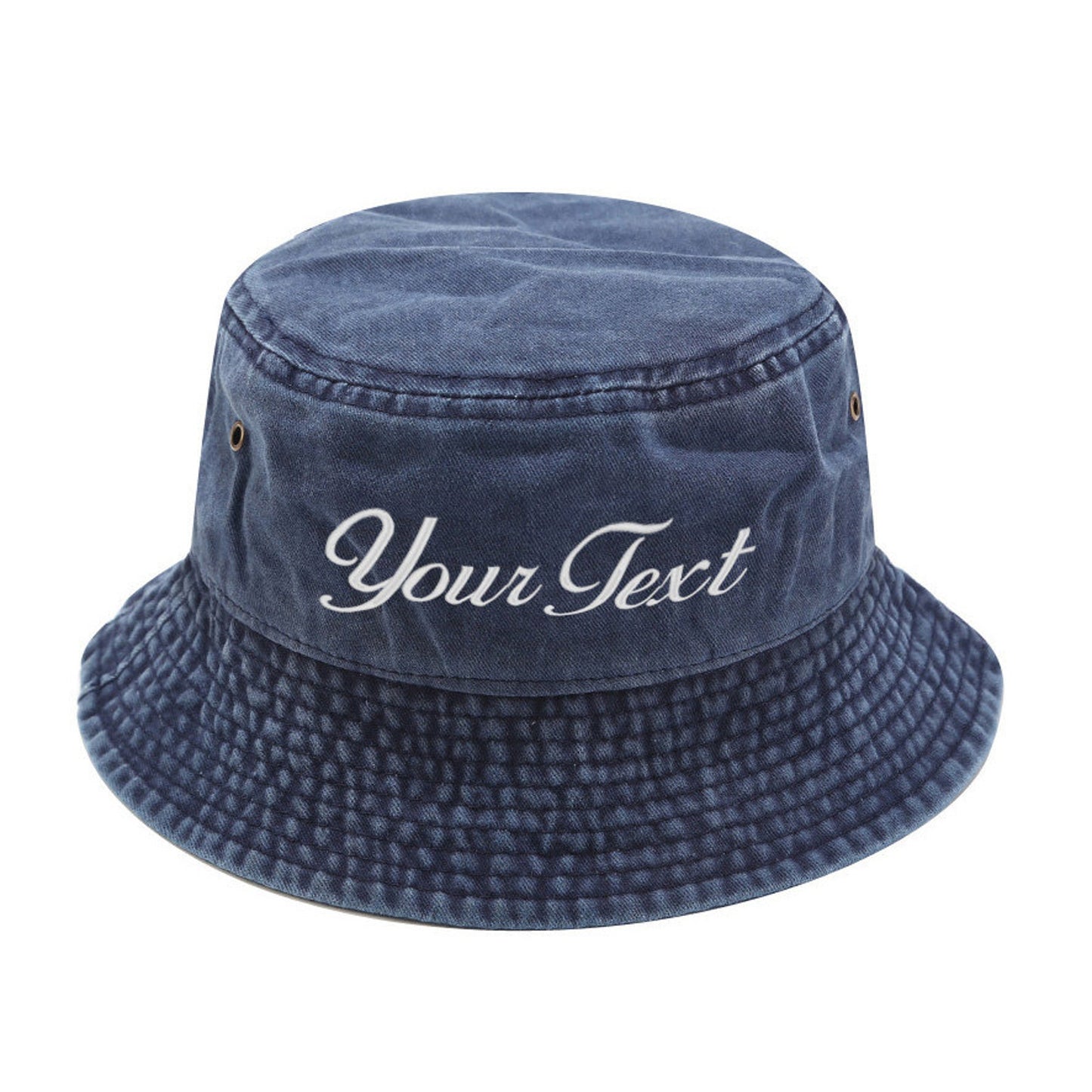 Customized Embroidered Bucket Hat Custom Text Embroidery Bucket Hat Customized Summer Hat Personalized Text Logo Design Vintage Bucket Hat