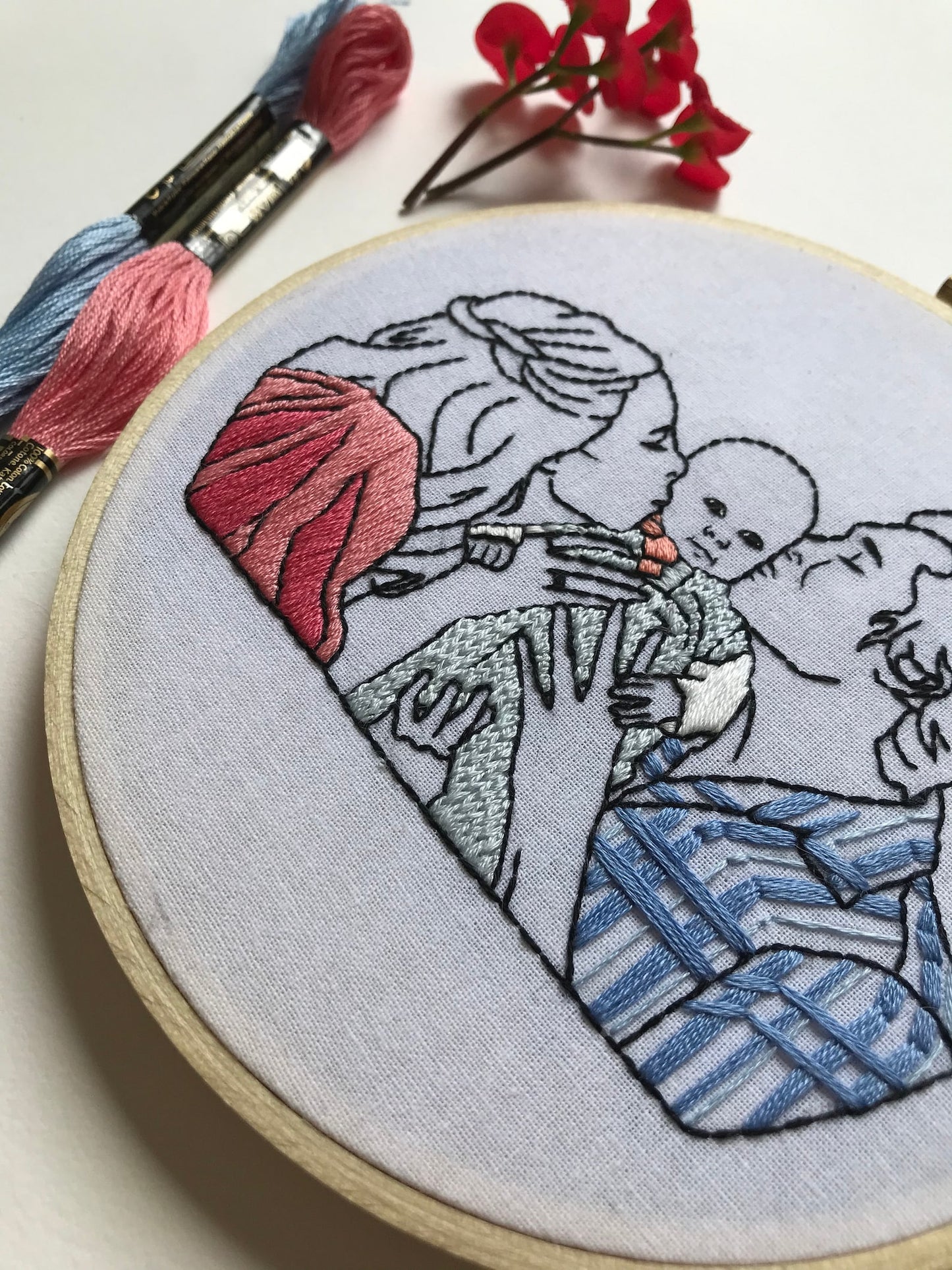 Custom Embroidery Portrait, Embroidery Portrait, Family Portrait, Personalised Gift, Embroidery Hoop Art | MADE TO ORDER