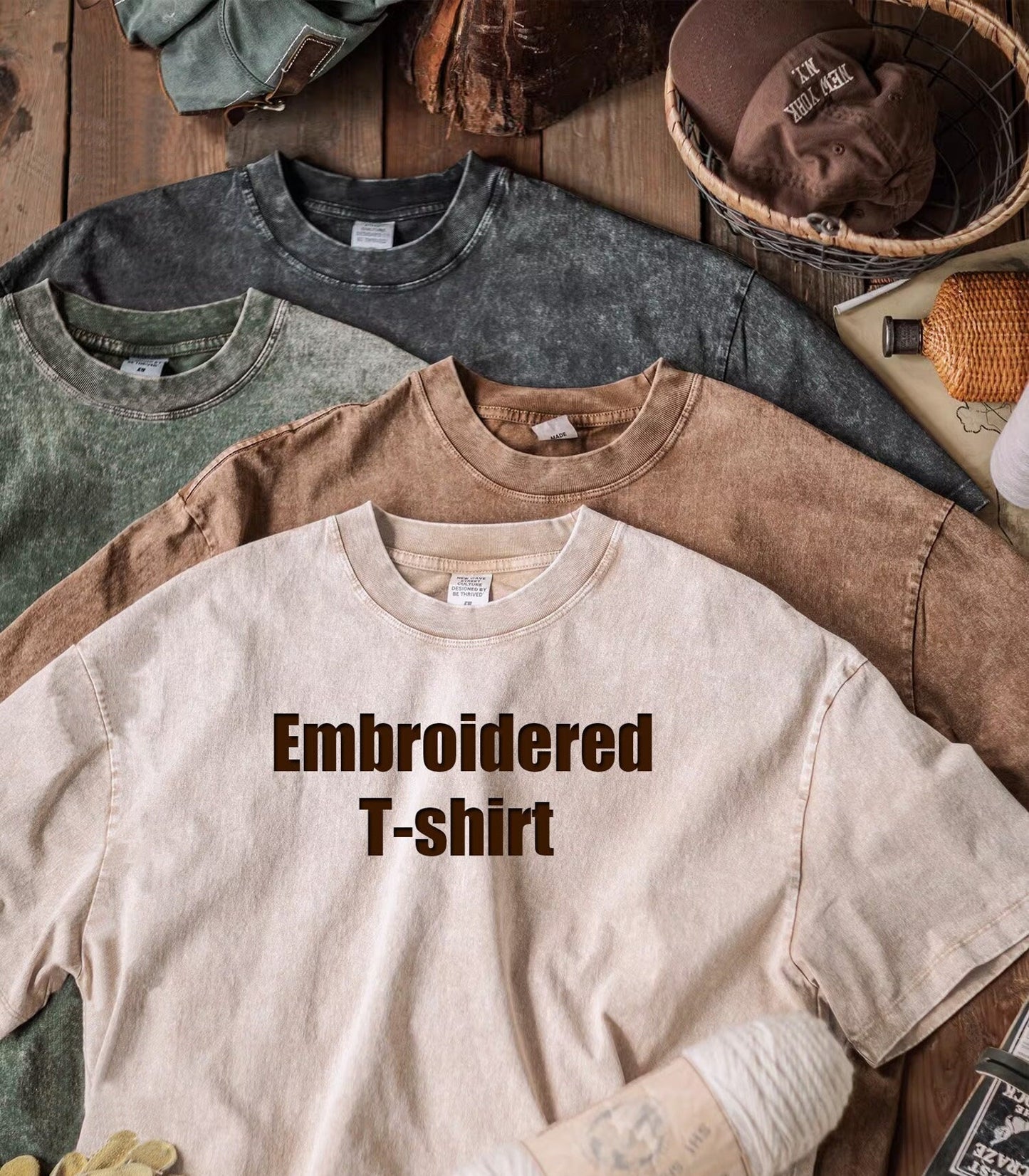 Custom T Shirt Personalized Embroidered T-Shirts Embroidered Tee Vintage Top Embroidered Tshirt Gift for Him Personalized Gifts