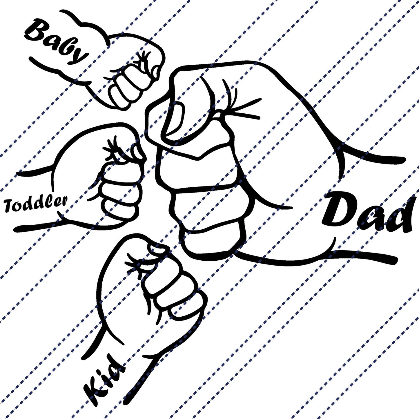 Personalized Fist Bump Dad Shirt, Father's Day Gift