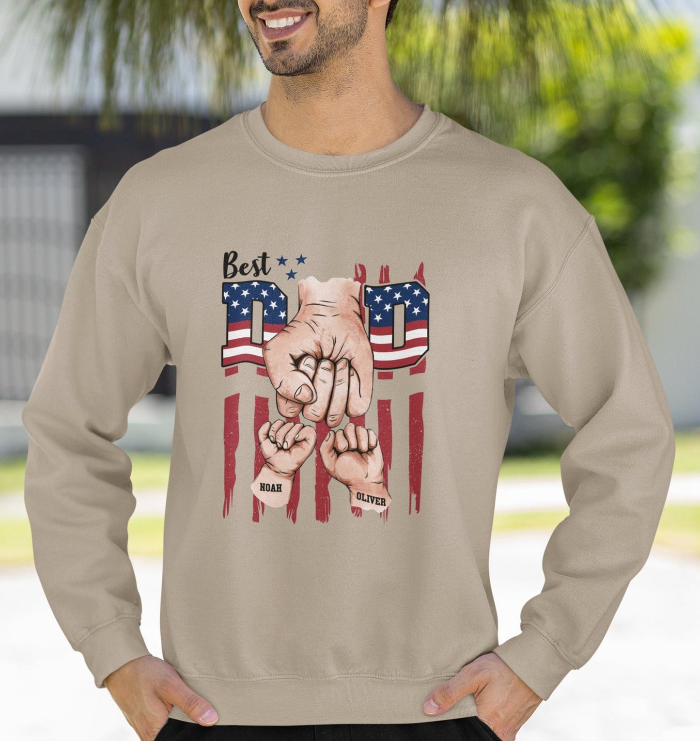 Unique Father's Day Gift – Custom Fist Bump Sweatshirt for Dad