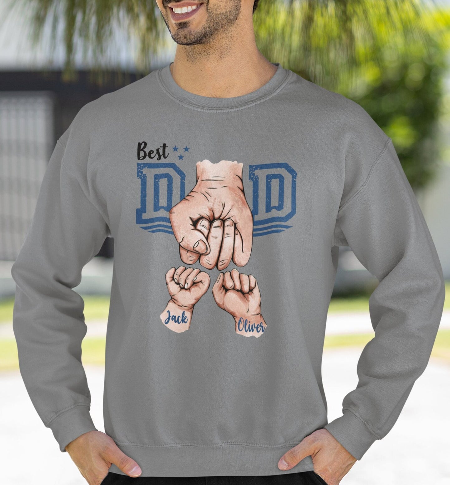 Dad & Kids Fist Bump Shirt – Custom Gift for Birthday or Father's Day