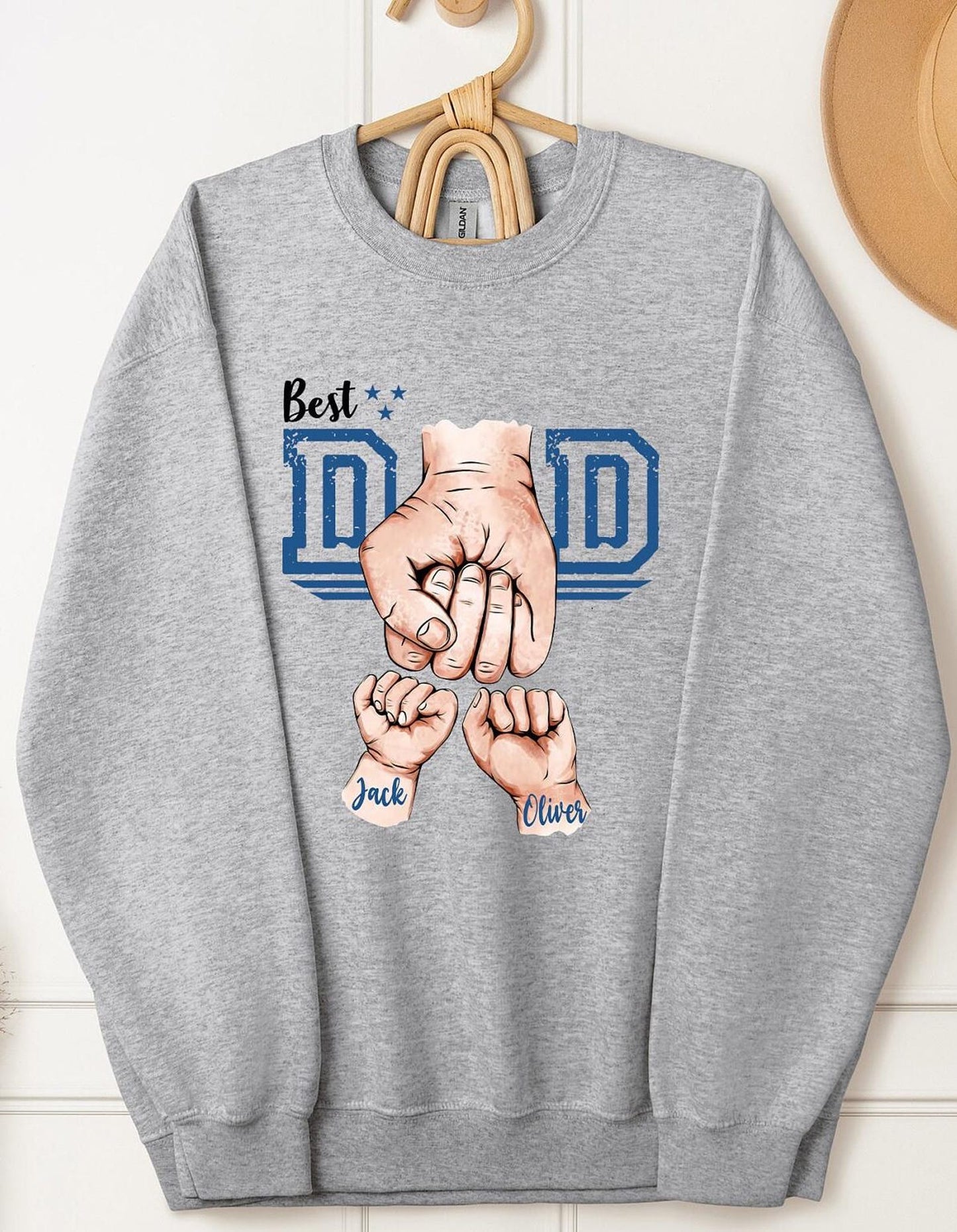 Dad & Kids Fist Bump Shirt – Custom Gift for Birthday or Father's Day