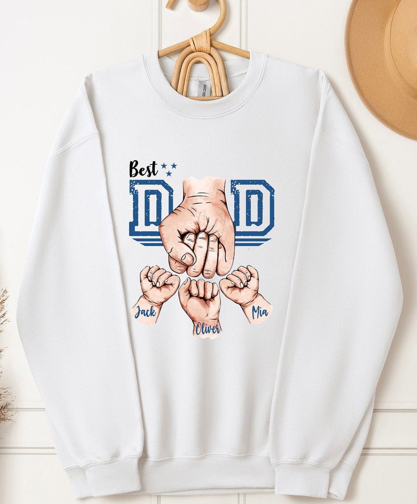 Dad & Kids Fist Bump Shirt – Custom Gift for Birthday or Father's Day