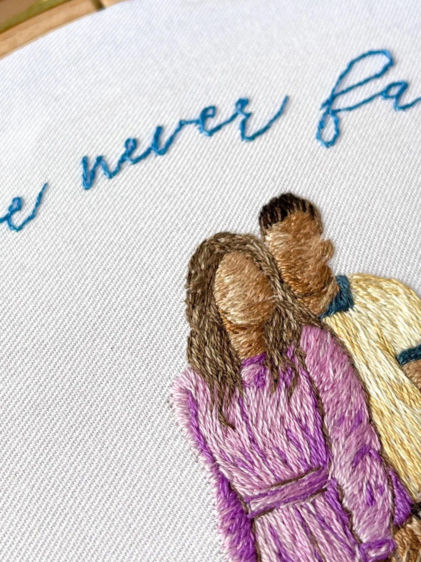 Couple embroidery hoop, couple portrait face embroidery, people embroidered design, couple anniversary gift, hand embroidery portrait