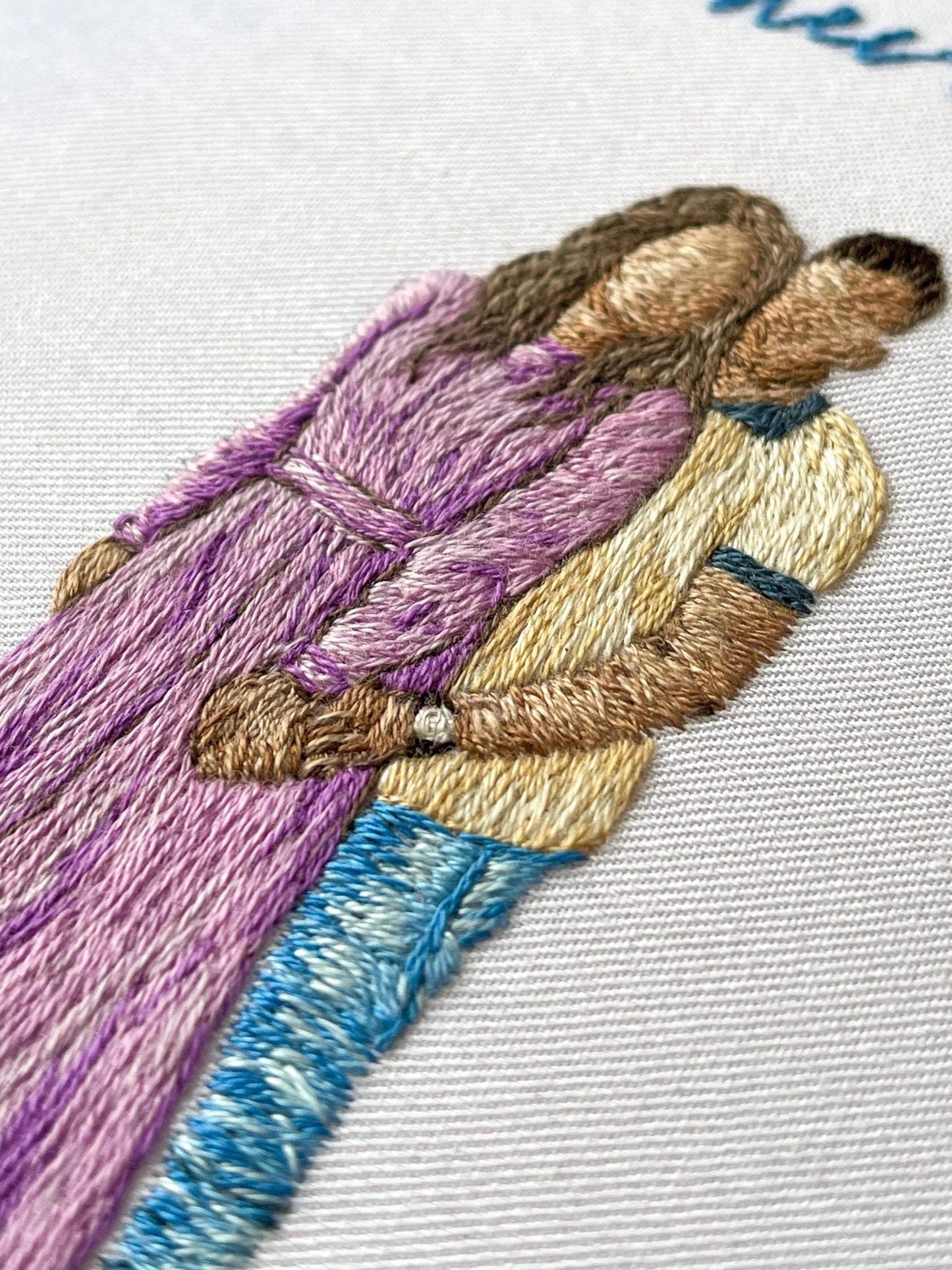 Couple embroidery hoop, couple portrait face embroidery, people embroidered design, couple anniversary gift, hand embroidery portrait