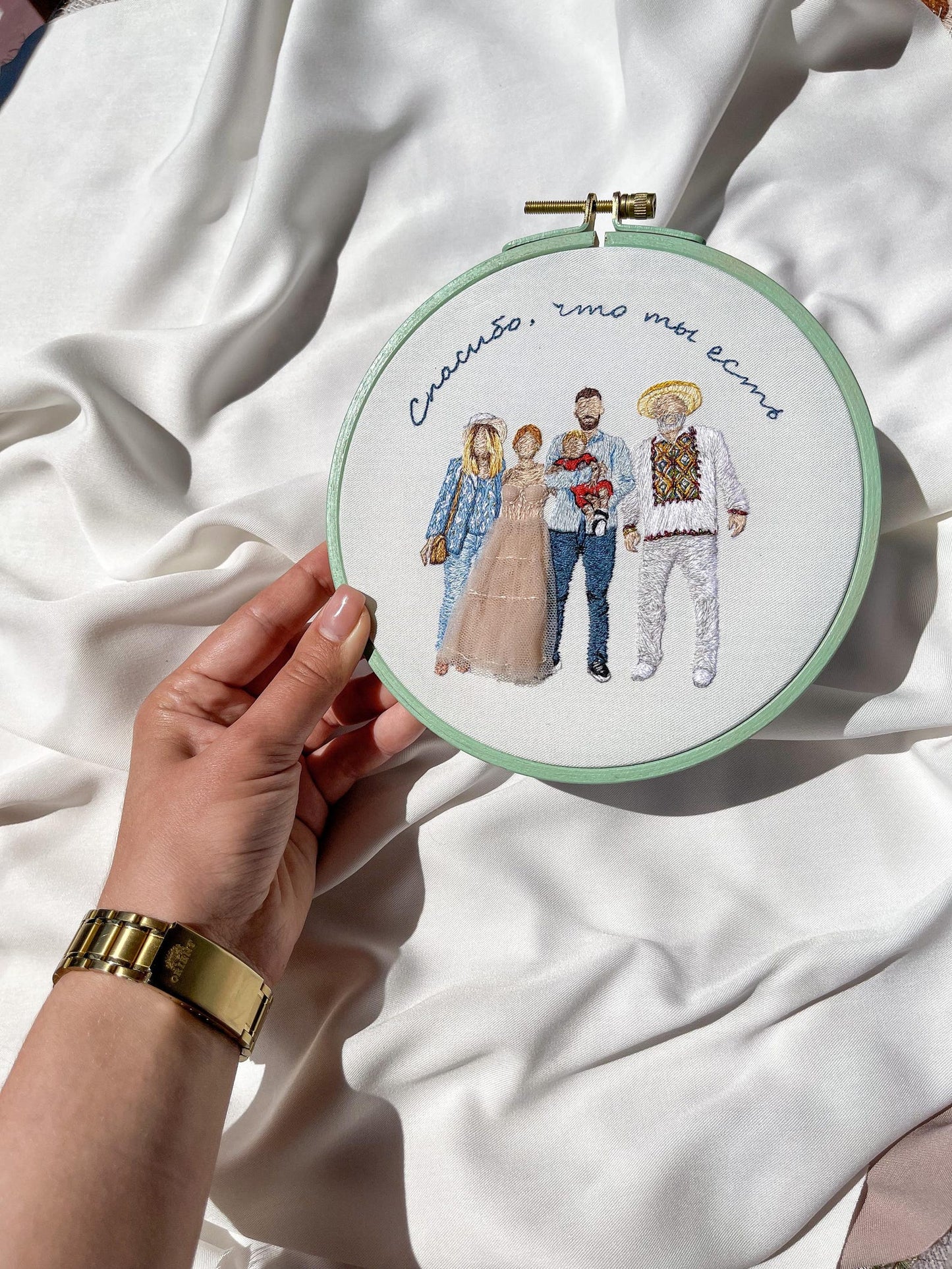 Custom family embroidery photo hoop, people embroidered design, anniversary gift, hand embroidery, family gift, embroidery hoop art