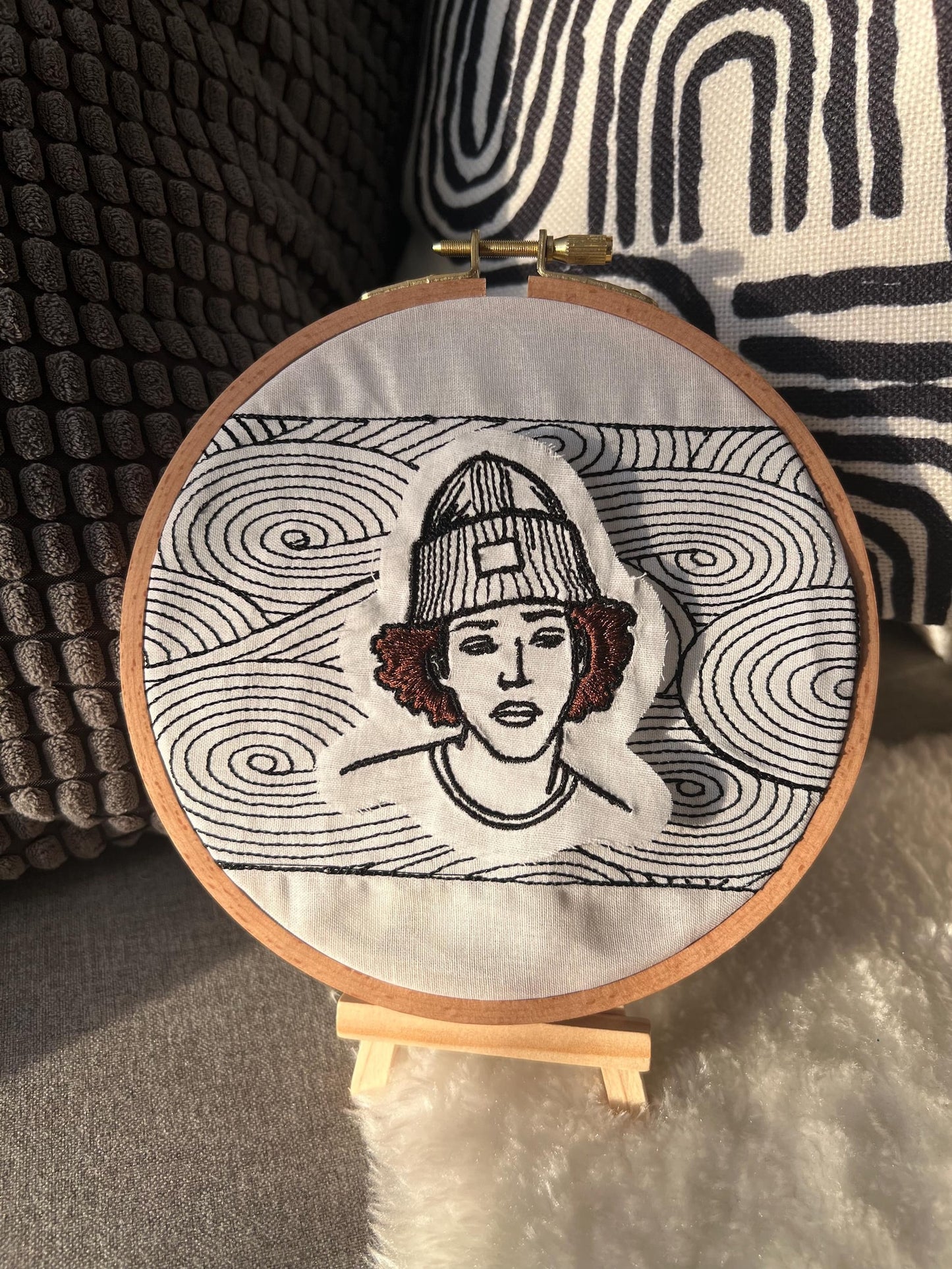 Custom Portrait Embroidery Personalized Family Photo Anniversary Gift Unique Keepsake