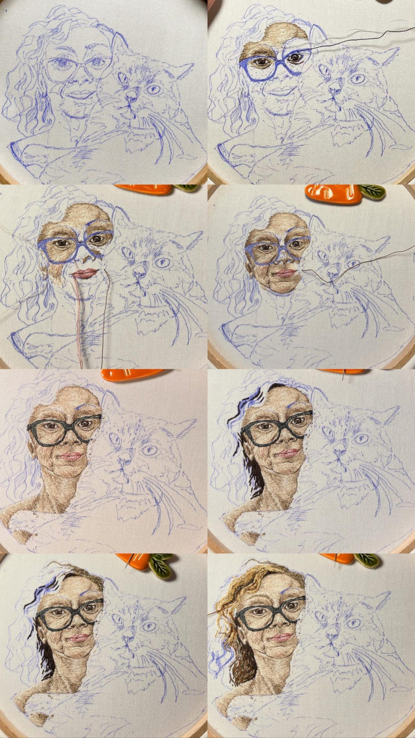 Personalized embroidery photo hoop, family gift, family embroidery design, people embroidered, embroidery art, hand embroidery, portrait