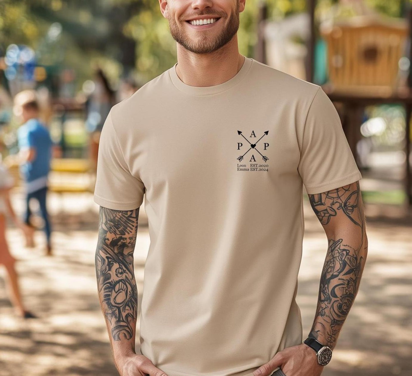 Dad's Edition: T-shirt with the child's name and year of birth. Dad gift. Dad gift idea. Personalized father shirt. Father's Day gift
