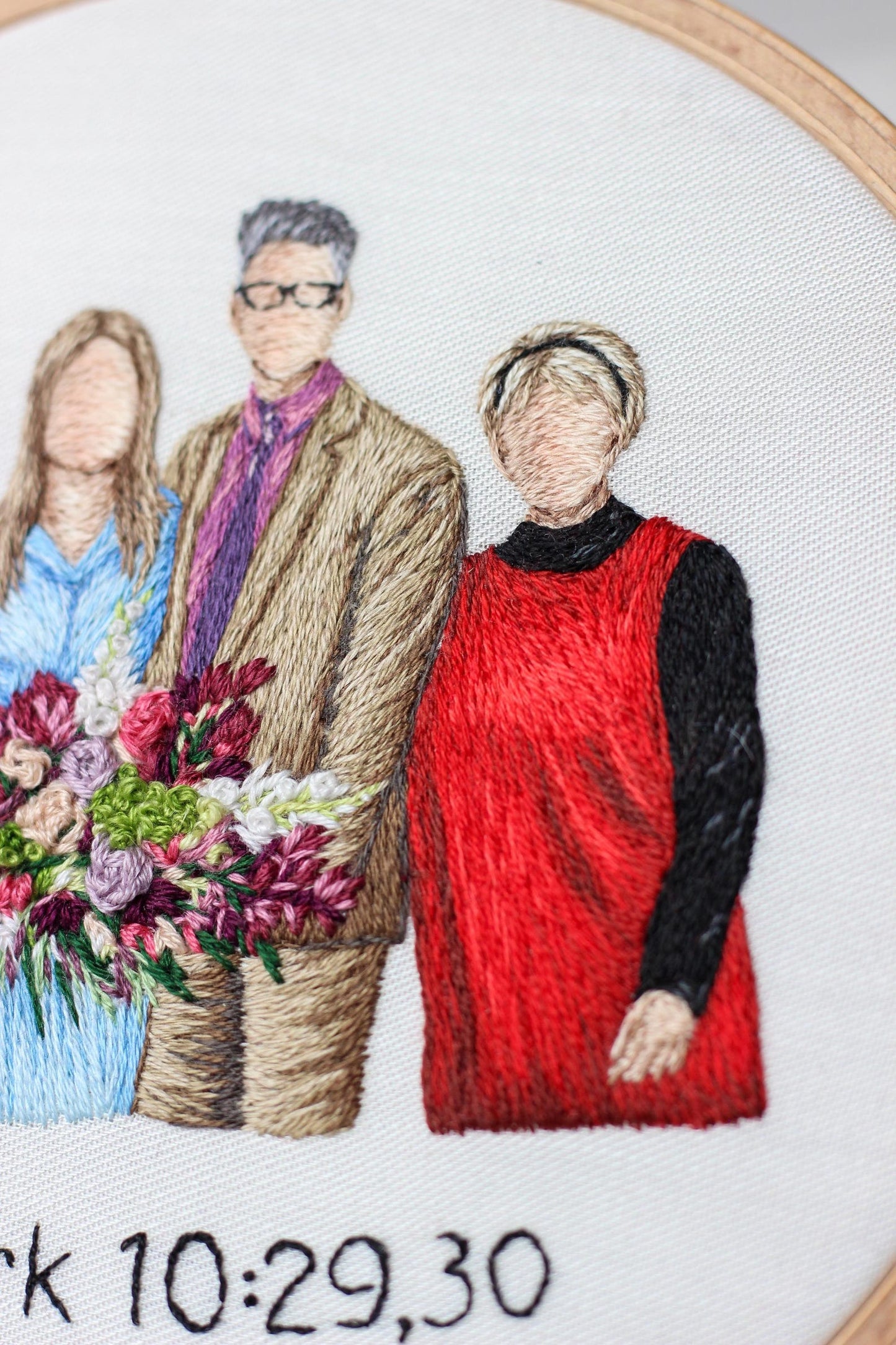 Personalized embroidery family photo hoop, family gift, family embroidery design, people embroidered, embroidery art, hand embroidery