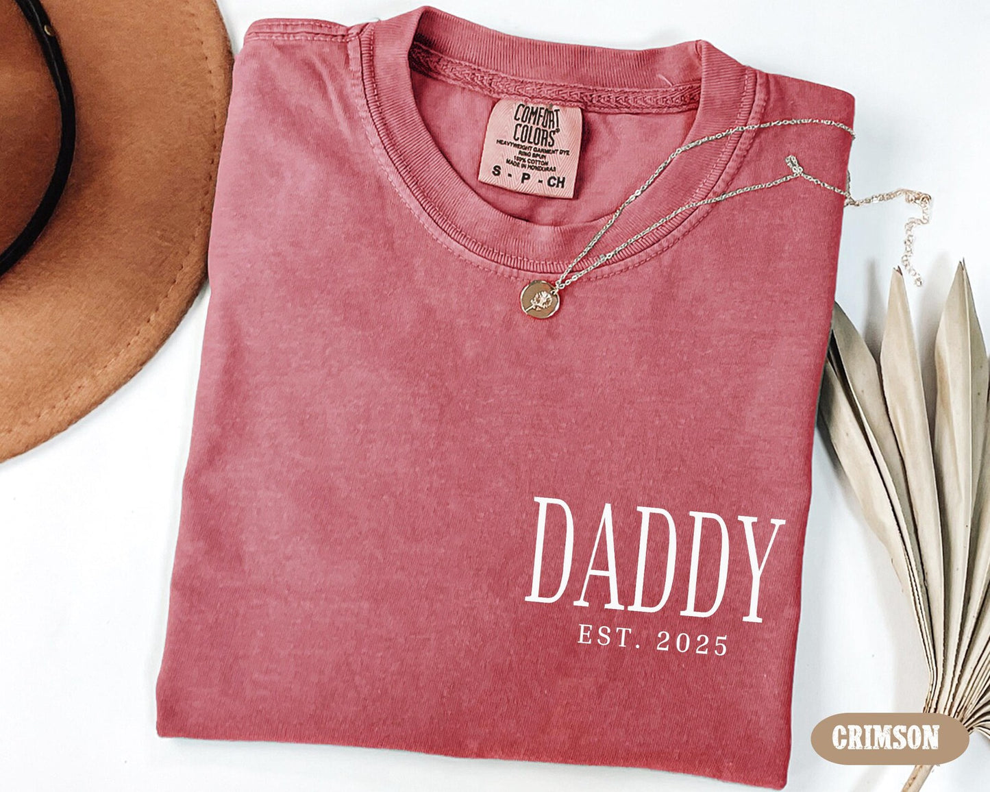 Daddy Est Shirt, Daddy Pocket Tee, Fathers Day Gifts from Kids, Birthday Gift for Daddy, New Daddy Birthday Tee, Father's Day Shirt Gift