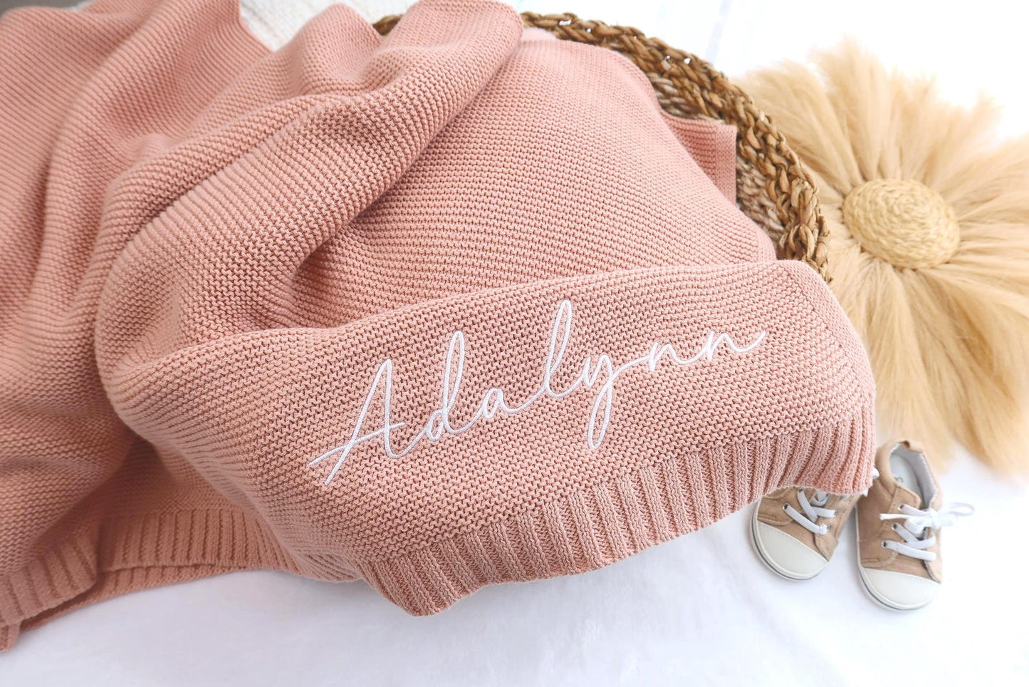 Personalized Baby Blanket - Custom Embroidered Newborn Gift for Baby Showers & Birthdays