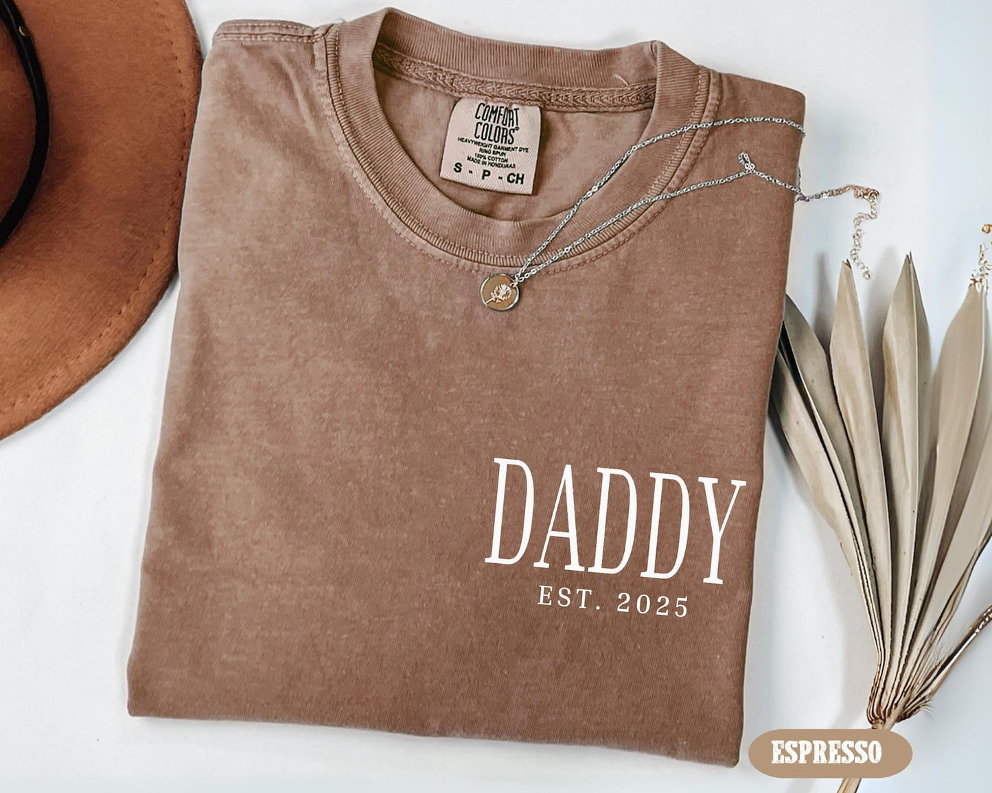 Daddy Est Shirt, Daddy Pocket Tee, Fathers Day Gifts from Kids, Birthday Gift for Daddy, New Daddy Birthday Tee, Father's Day Shirt Gift
