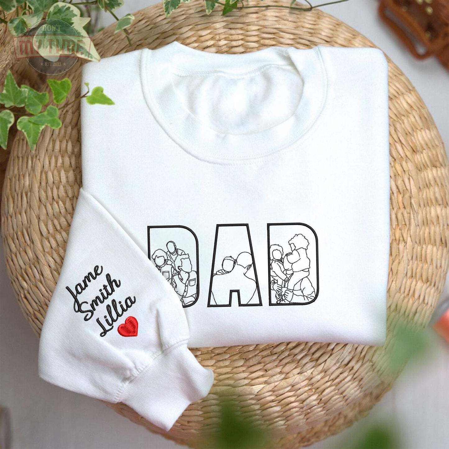 Personalized Dad T-Shirt with Embroidered Photo – Unique Father’s Day Gift