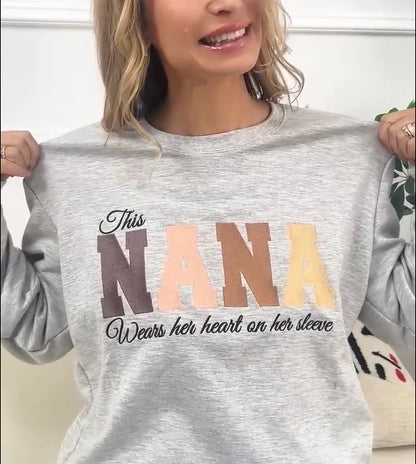 Custom Embroidered Mom’s Love Is Stitched Into Every Hug Sweatshirt | Mother’s Day Gift