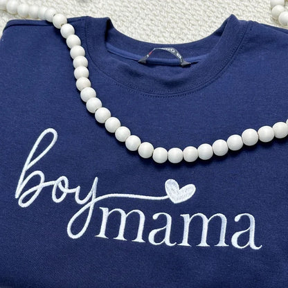 Family Portrait Embroidered Sweatshirt Custom Cartoon Family Picture Pullover