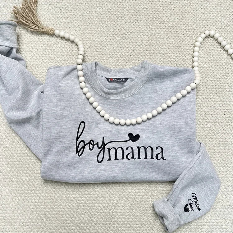 Family Portrait Embroidered Sweatshirt Custom Cartoon Family Picture Pullover