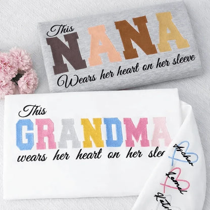 Custom Embroidered Mom’s Love Is Stitched Into Every Hug Sweatshirt | Mother’s Day Gift