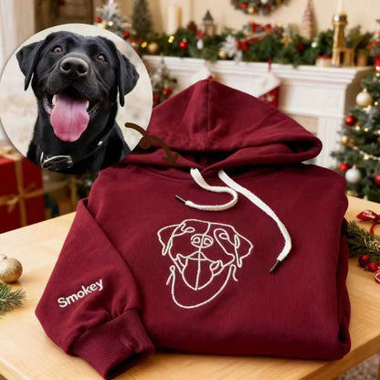 Custom Pet Face Shirt, Dog Mom Gift, Dog Embroidery, Pet Crewneck