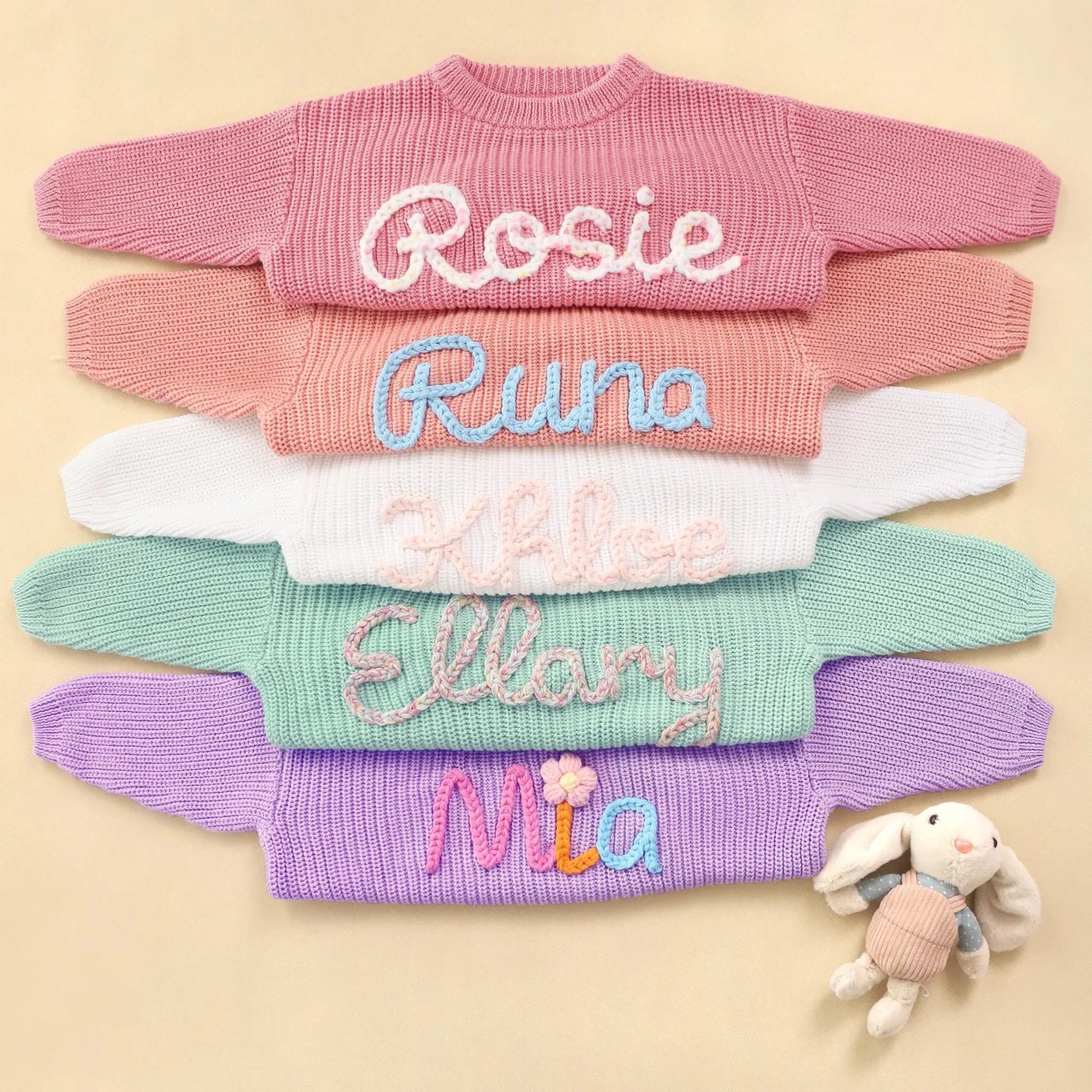 Personalized Baby Name Sweater – Embroidery with Name for Newborns and Toddlers