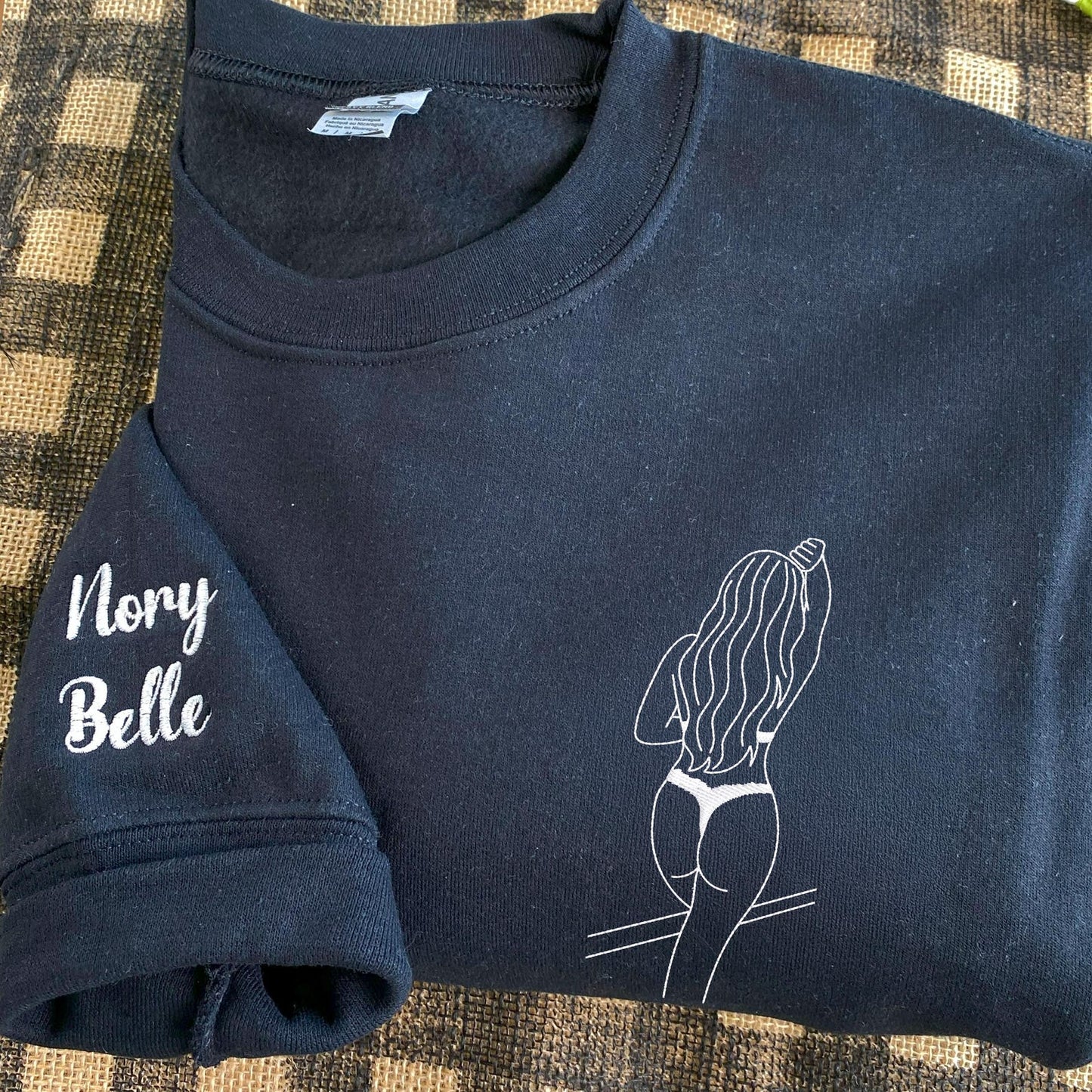 Romantic Date Night Hoodie - Custom Embroidered Gift to Celebrate Your Love Story