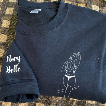 Romantic Date Night Hoodie - Custom Embroidered Gift to Celebrate Your Love Story