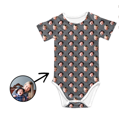 Custom Photo Baby Bodysuit My Loved One's Face Mother's Day Gifts