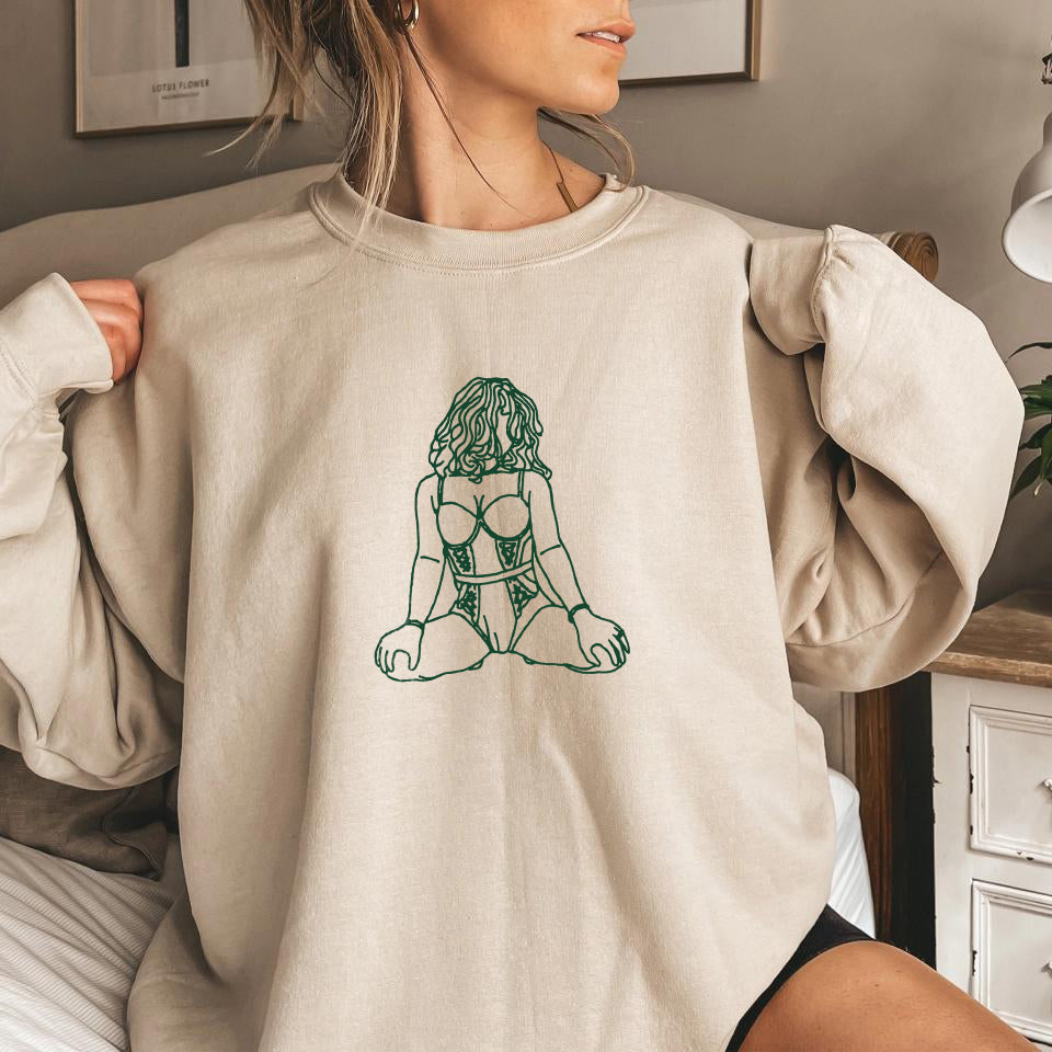 Embroidered Anniversary Hoodie - Personalized Romantic Gift for Couples