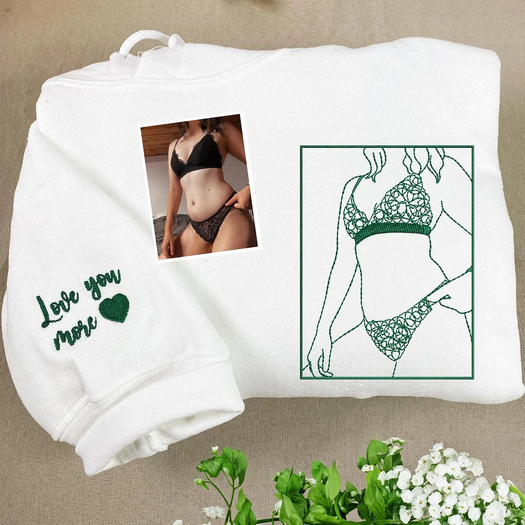 Sizzling Custom Portrait Sweatshirt | A Personalized & Sexy Gift for Him
