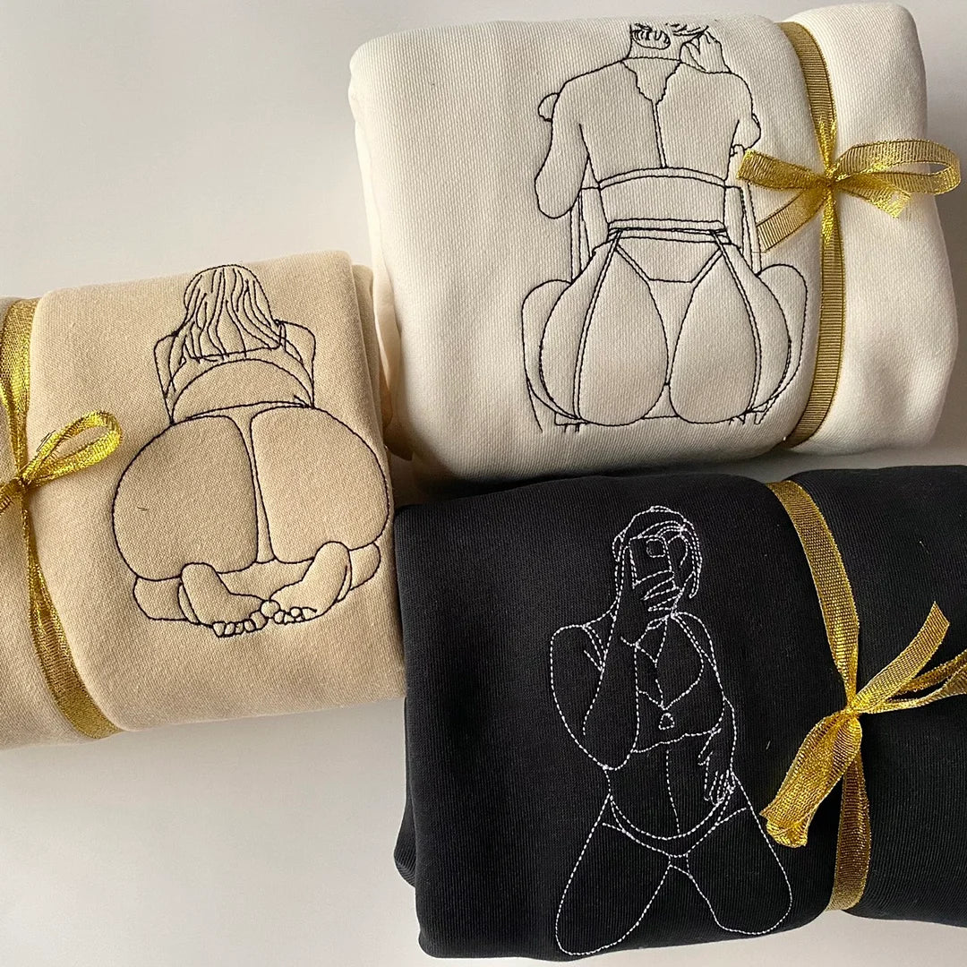 Sizzling Custom Portrait Sweatshirt | A Personalized & Sexy Gift for Him