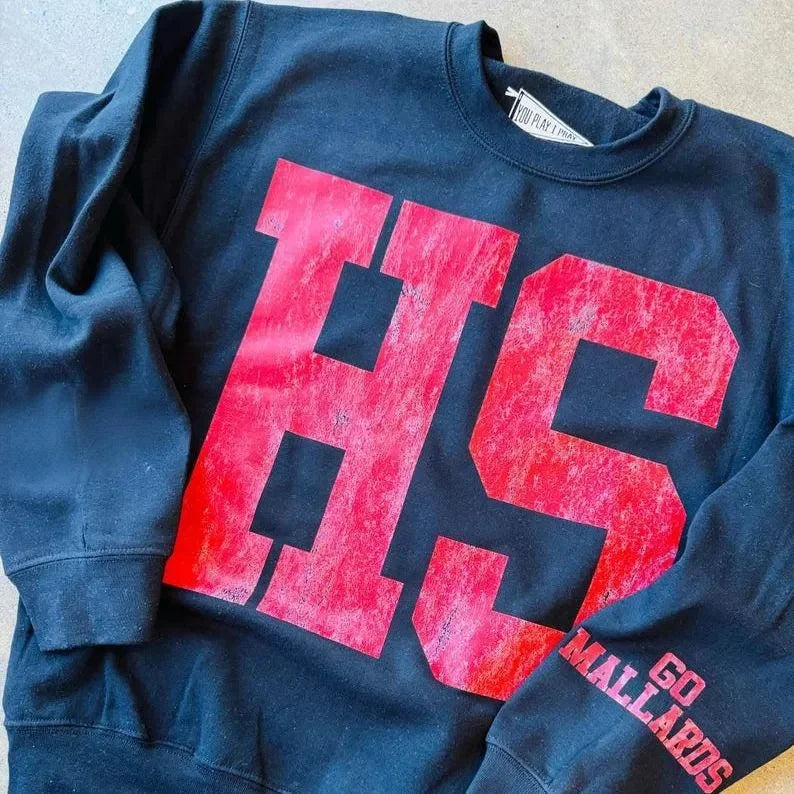 Bold Digit Varsity Sweater – Personalized Distressed Finish
