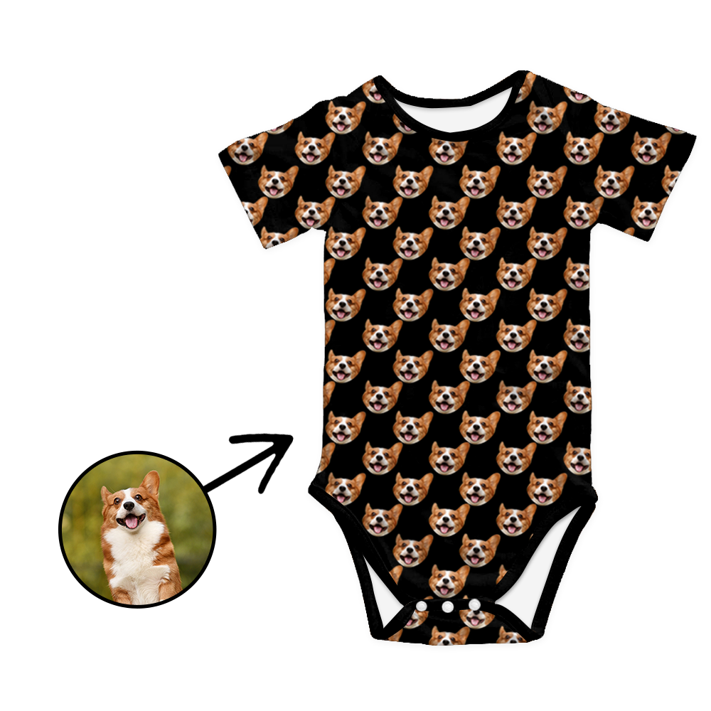 Custom Photo Baby Bodysuit My Loved One's Face Mother's Day Gifts