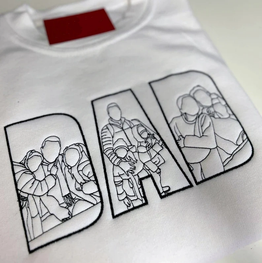Custom Sketch Face Sweatshirt | Personalized Family Portrait Pullover