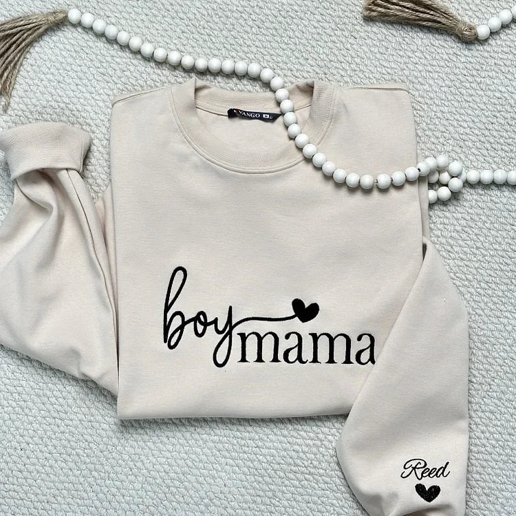 Family Portrait Embroidered Sweatshirt Custom Cartoon Family Picture Pullover