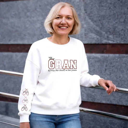Custom Embroidered Mom’s Love Is Stitched Into Every Hug Sweatshirt | Mother’s Day Gift
